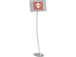 Quartet Designer Sign Holder, 11" x 17", Silver Aluminum (7922)