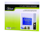NuDell Sign Holder, 8.5" x 11", Clear Plastic (38008)
