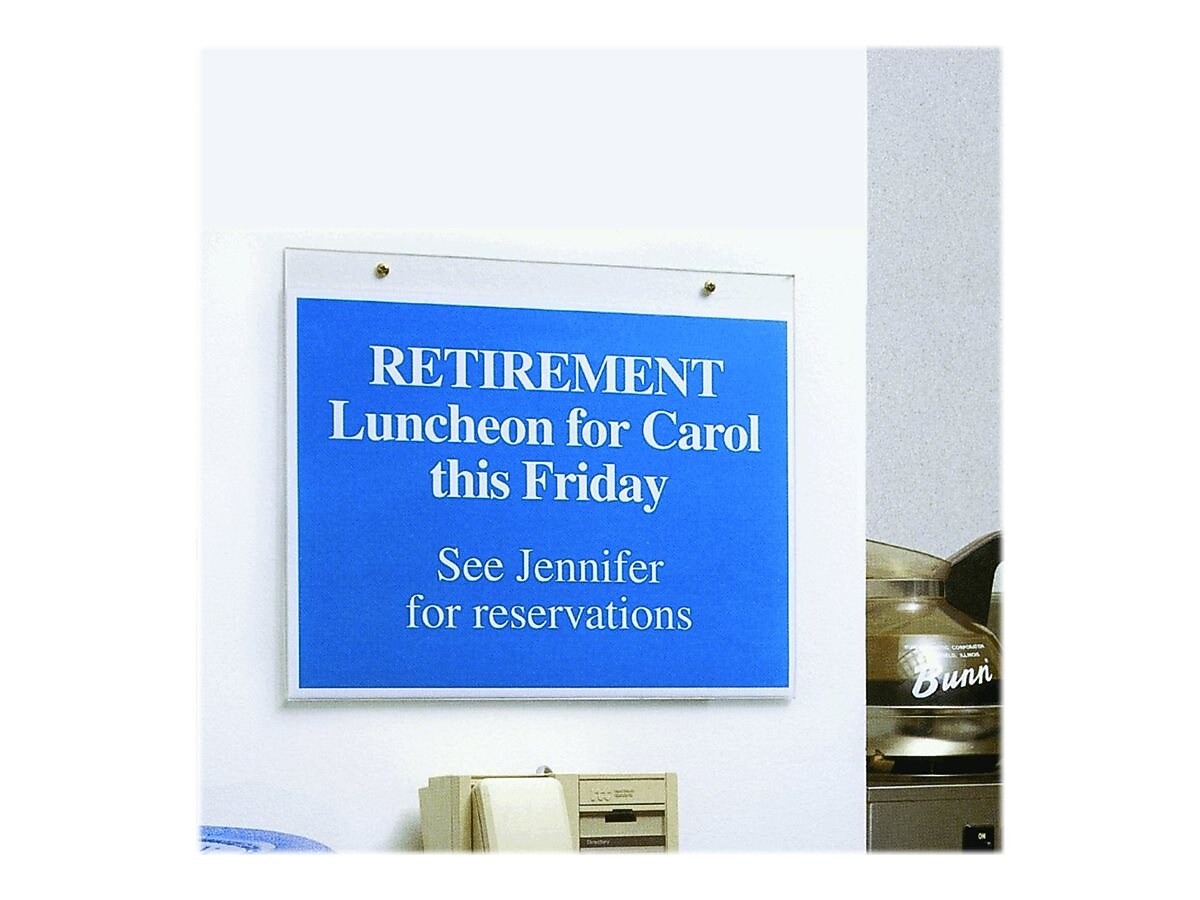 NuDell Sign Holder, 8.5" x 11", Clear Plastic (38008)