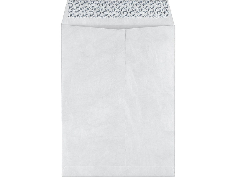 Staples Tyvek EasyClose Catalog Envelopes, 9"L x 12"H, White, 100/Box (ST19873)