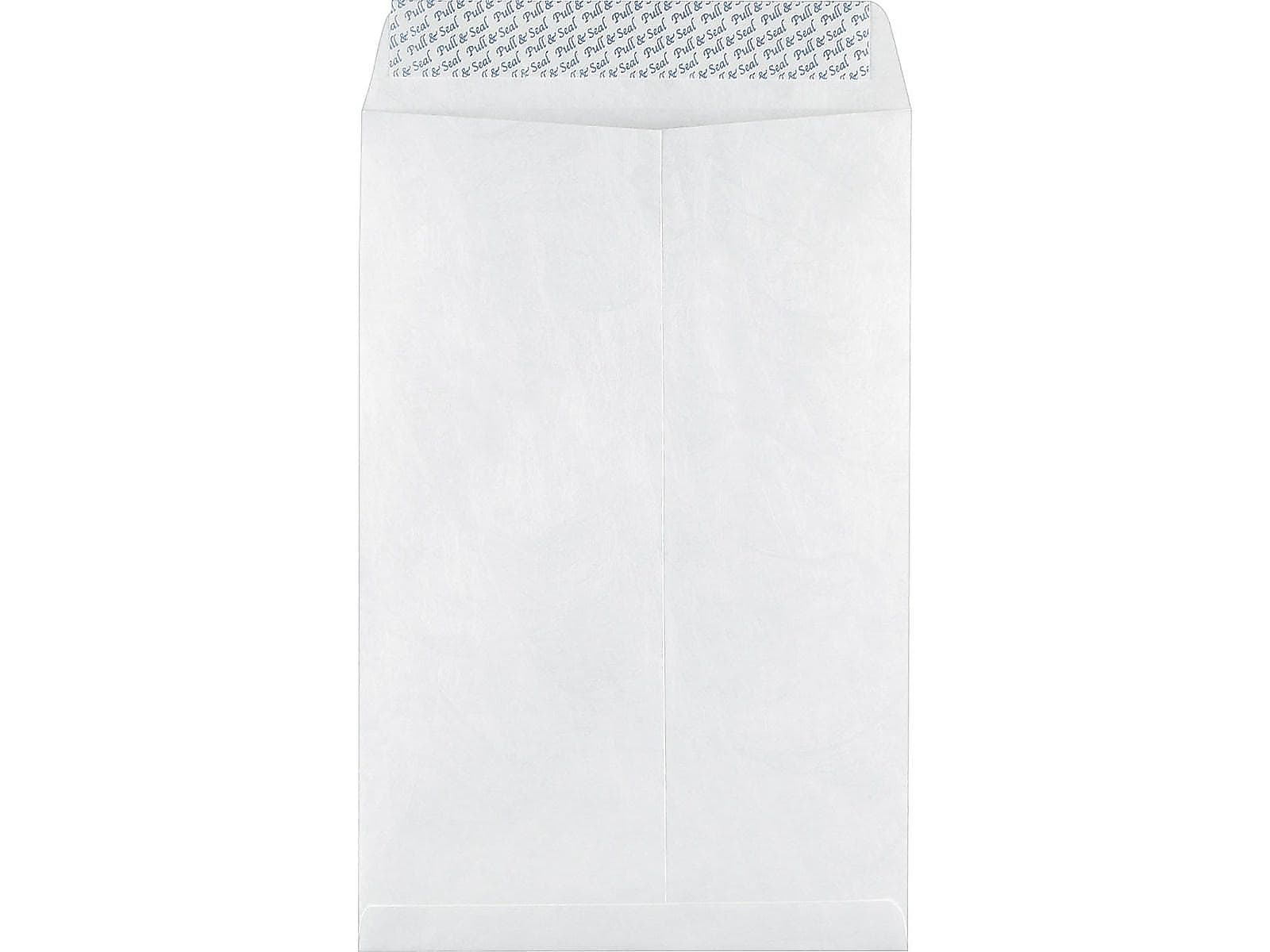 Staples Tyvek EasyClose Catalog Envelopes, 12"L x 15.5"H, White, 100/Box (ST19869)