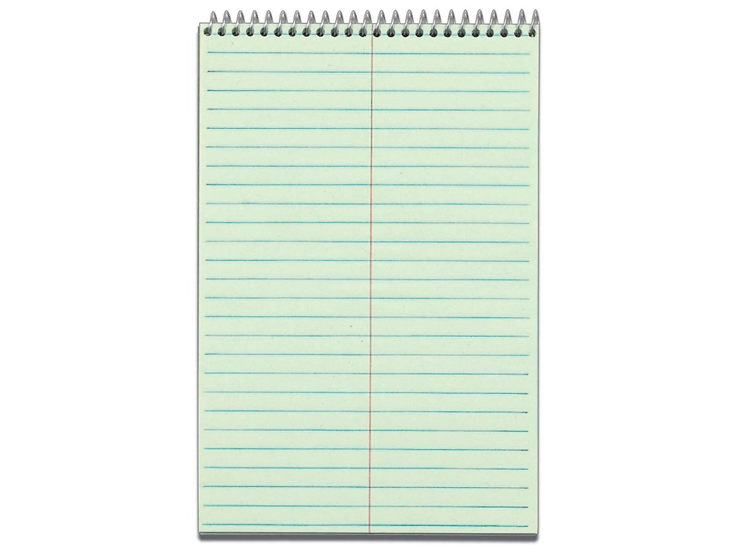 TOPS Steno Pad, 6" x 9", Gregg, Green Tint, 80 Sheets/Pad (TOP8021)