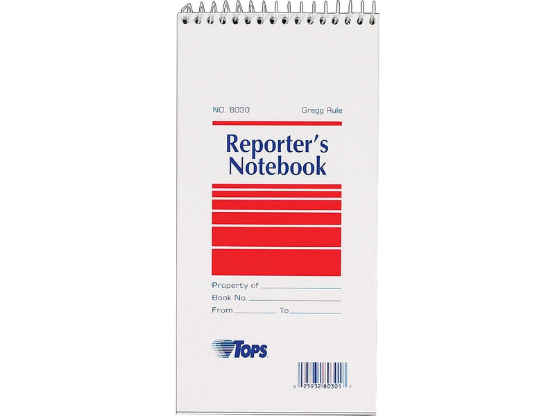TOPS Notepads, 4" x 8", Gregg, White, 70 Sheets/Pad, 12 Pads/Pack (TOP 80304)