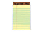 TOPS The Legal Pad Notepads, 5" x 8", Legal, Canary, 50 Sheets/Pad, 12 Pads/Pack (TOP 7501)