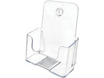 Deflecto Docuholder Brochure Holder, 7.75" x 6.5", Vertical, Wall Mounted, Clear Plastic (DEF74901)
