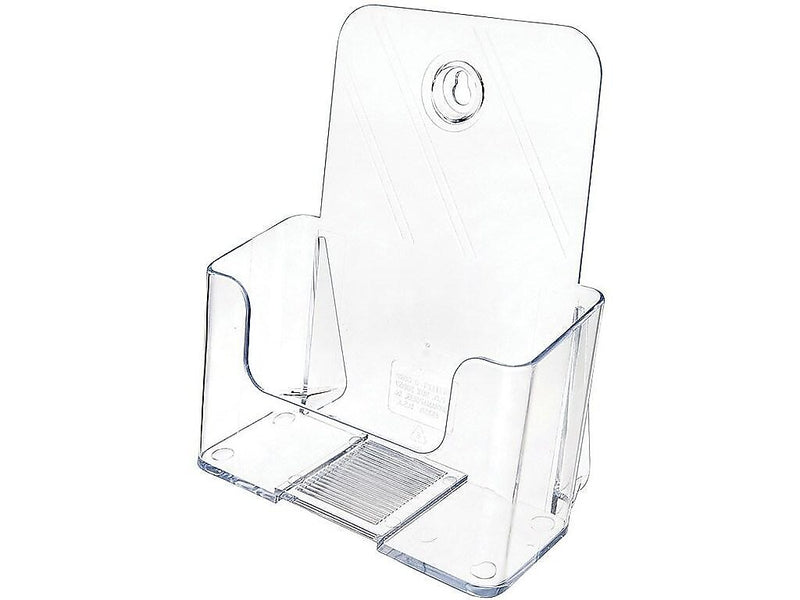 Deflecto Docuholder Brochure Holder, 7.75" x 6.5", Vertical, Wall Mounted, Clear Plastic (DEF74901)