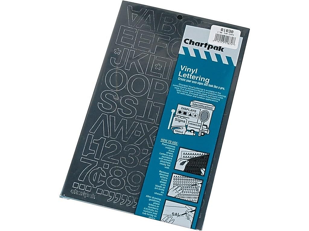 Chartpak 1" Letters and Numbers, Black (01030)