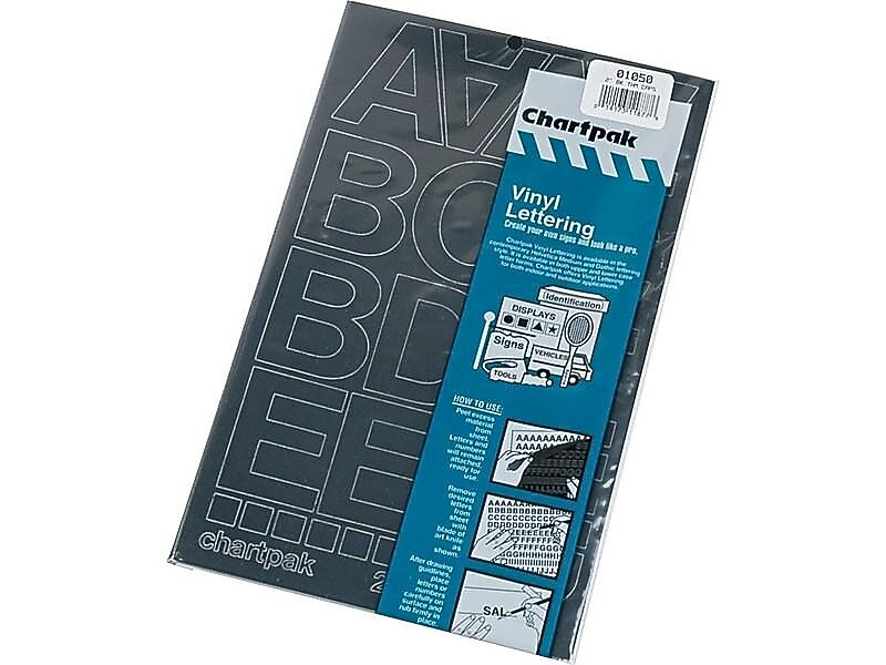 Chartpak 2" Letters & Numbers, Black (01050)