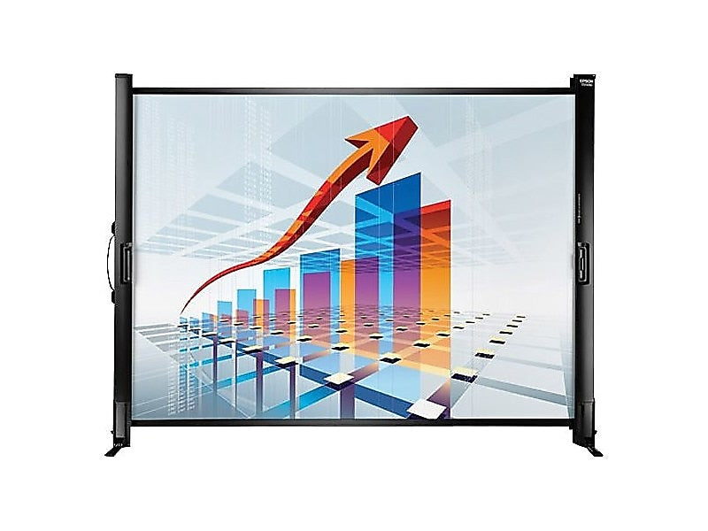 Epson Ultra Portable 50" Portable Manual Tabletop Projector Screen, White (V12H002S4Y)