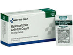 First Aid Only Anti-Itch Cream with Hydrocortisone Acetate, 0.03 oz., 25/Box (G486)