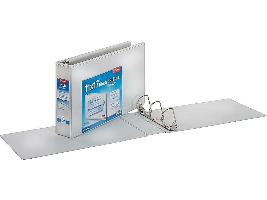 Cardinal 3" 3-Ring View Binders, D-Ring, White (22142V4)