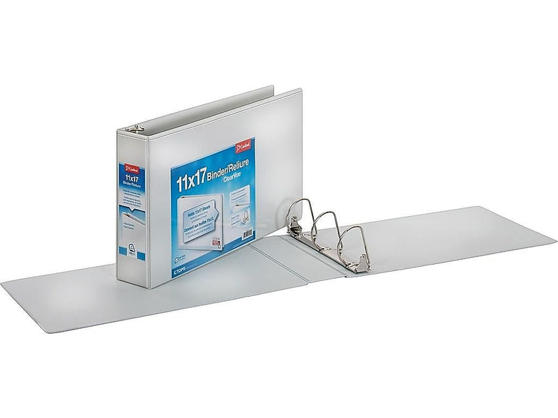 Cardinal 3" 3-Ring View Binders, D-Ring, White (22142V4)
