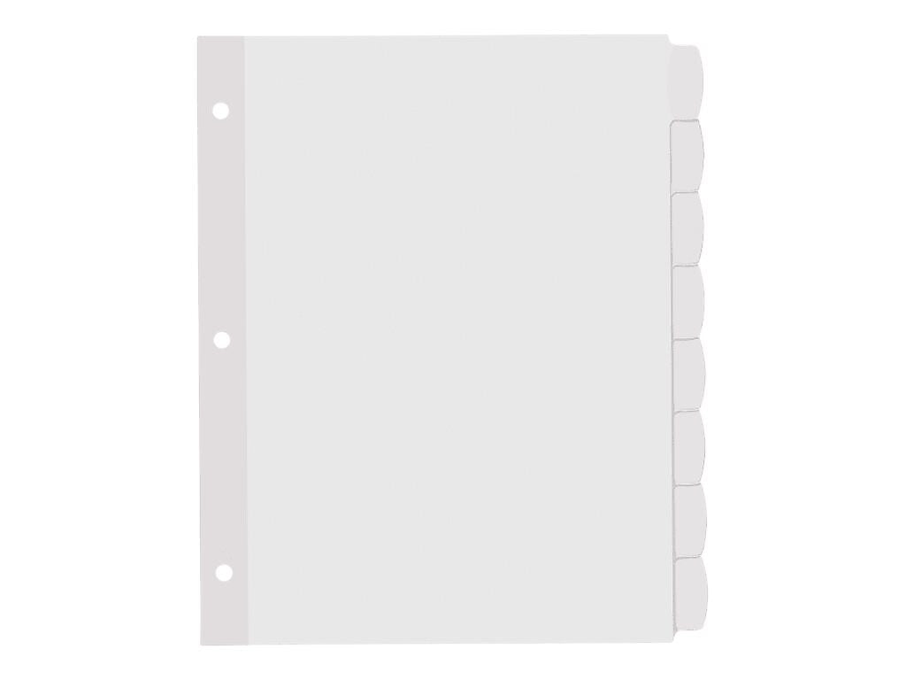 Avery Big Tab Printable Paper Dividers with Large White Labels, 8 Tabs, White, 4 Sets/Pack (14439)