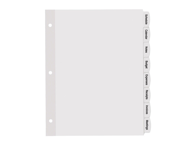 Avery Big Tab Printable Paper Dividers with White Labels, 8 Tabs, 20 Sets/Pack (11435)