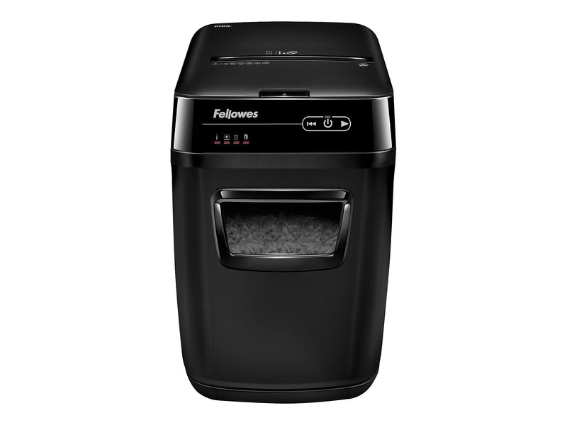 Fellowes AutoMax 200C 200-Sheet Cross-Cut Multi-Media Commercial Shredder (4653501)