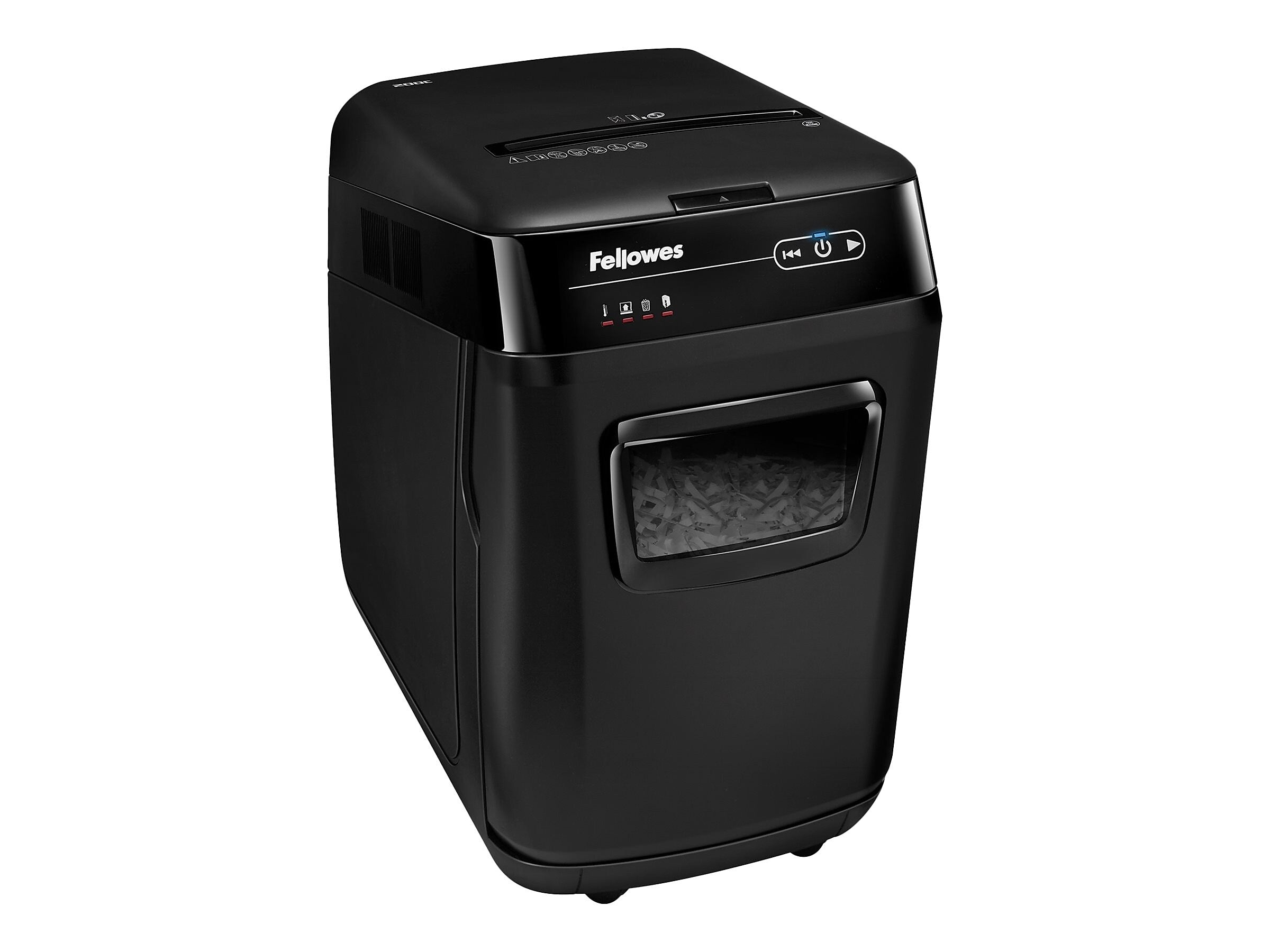 Fellowes AutoMax 200C 200-Sheet Cross-Cut Multi-Media Commercial Shredder (4653501)