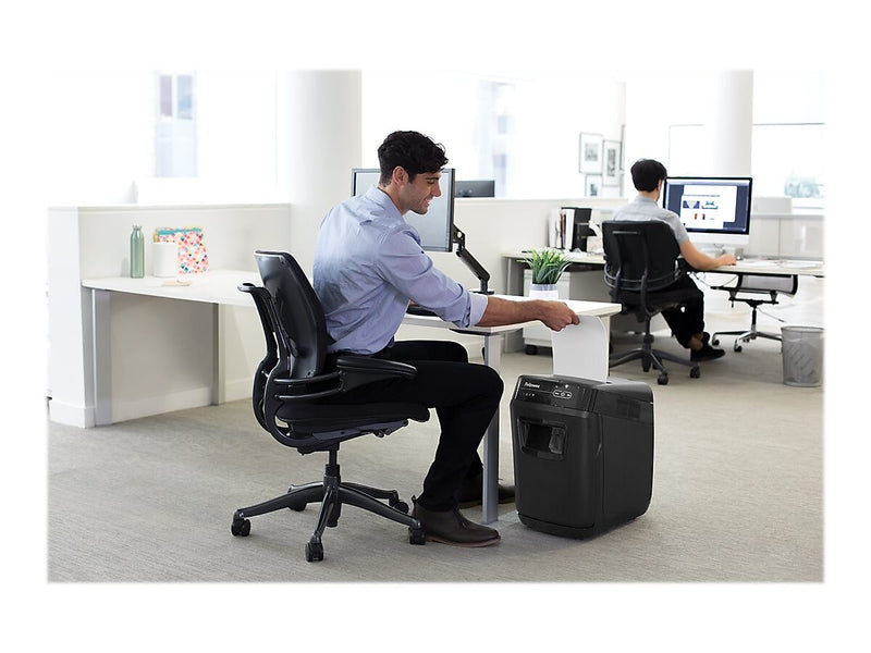 Fellowes AutoMax 200C 200-Sheet Cross-Cut Multi-Media Commercial Shredder (4653501)