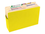 Smead Paper Stock File Pockets, 3.5" Expansion, Legal Size, Yellow (74233)