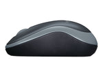Logitech M185 Wireless Ambidextrous Optical USB Mouse, Swift Grey (910-002225)