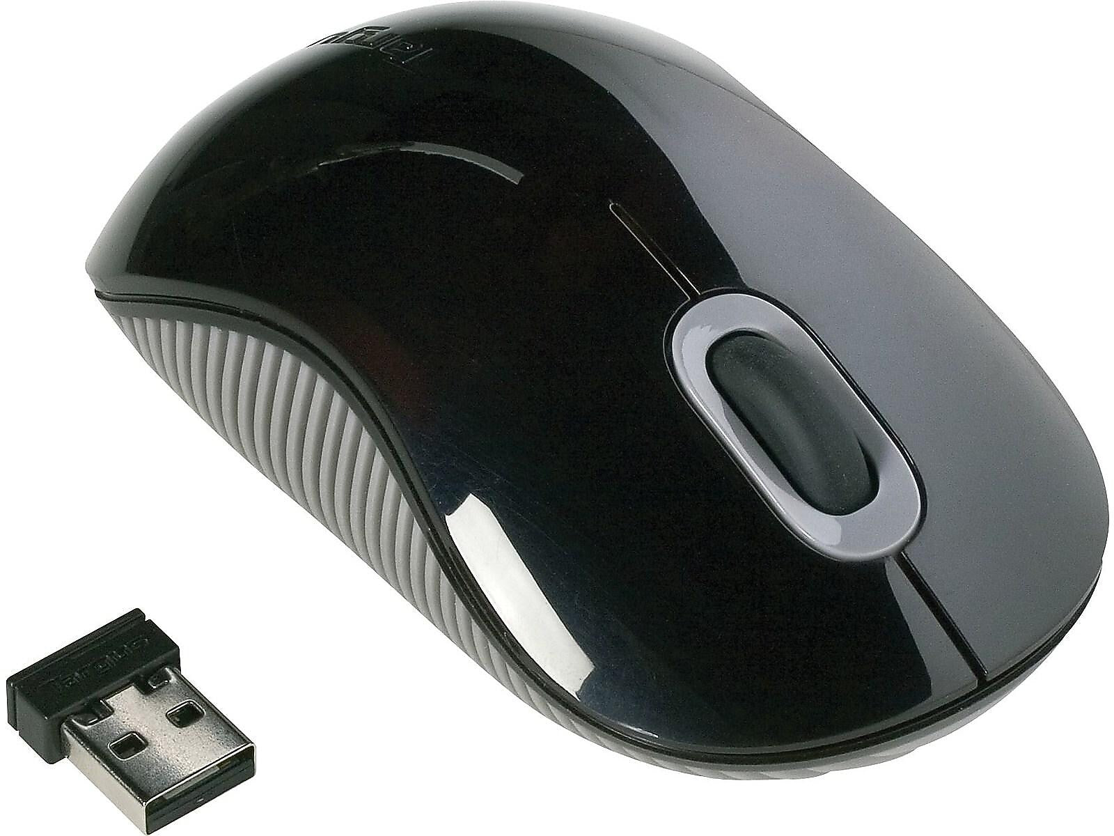 Targus Wireless Ergonomic Ambidextrous Optical USB Mouse, Gray/Black (AMW50US)