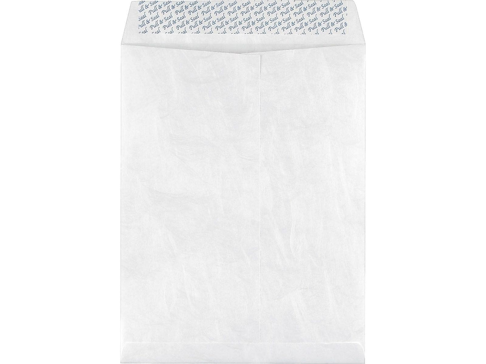 Staples Tyvek EasyClose Catalog Envelopes, 10"L x 13"H, White, 100/Box (ST19872)