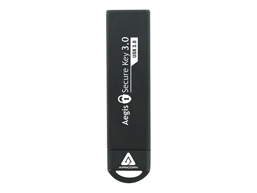 Apricorn Aegis Secure Key 16GB USB 3.0 Type A Flash Drive, Black (ASK3-16GB)