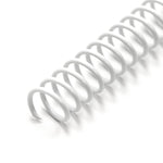 Spiral Binding Wire-O 1/2" Plastic Coil Binding Spine, White, 100/Pack (334112WHIT)