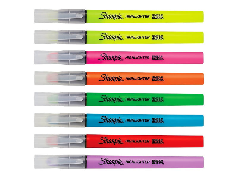 Sharpie Clear View Highlighter, Chisel Tip, Assorted, 8/Pack (1966798/2128218)