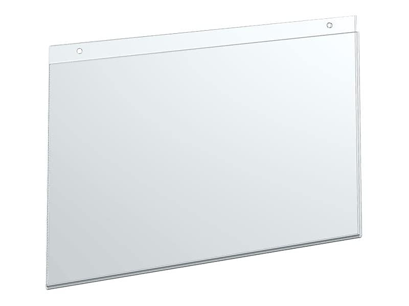 Azar Sign Holder, 17" x 11.75", Horizontal, Wall Mounted, Clear, Acrylic, 10/Pack (162709)