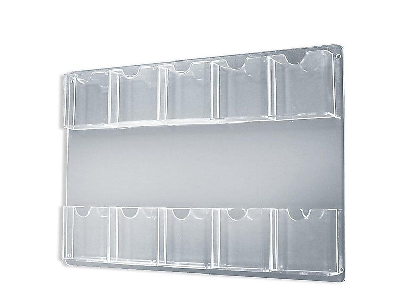 Azar Brochure Holder, 23.75" x 15.75", Vertical, Wall Mounted, Clear, Acrylic, 2/Pack (252069)