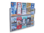 Azar Brochure Holder, 23.75" x 15.75", Vertical, Wall Mounted, Clear, Acrylic, 2/Pack (252069)
