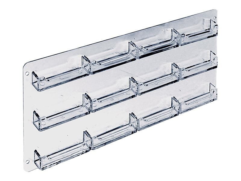 Azar Card Holder, 17.25" x 8.5", Horizontal, Wall Mounted, Clear, Acrylic, 2/Pack (252223)