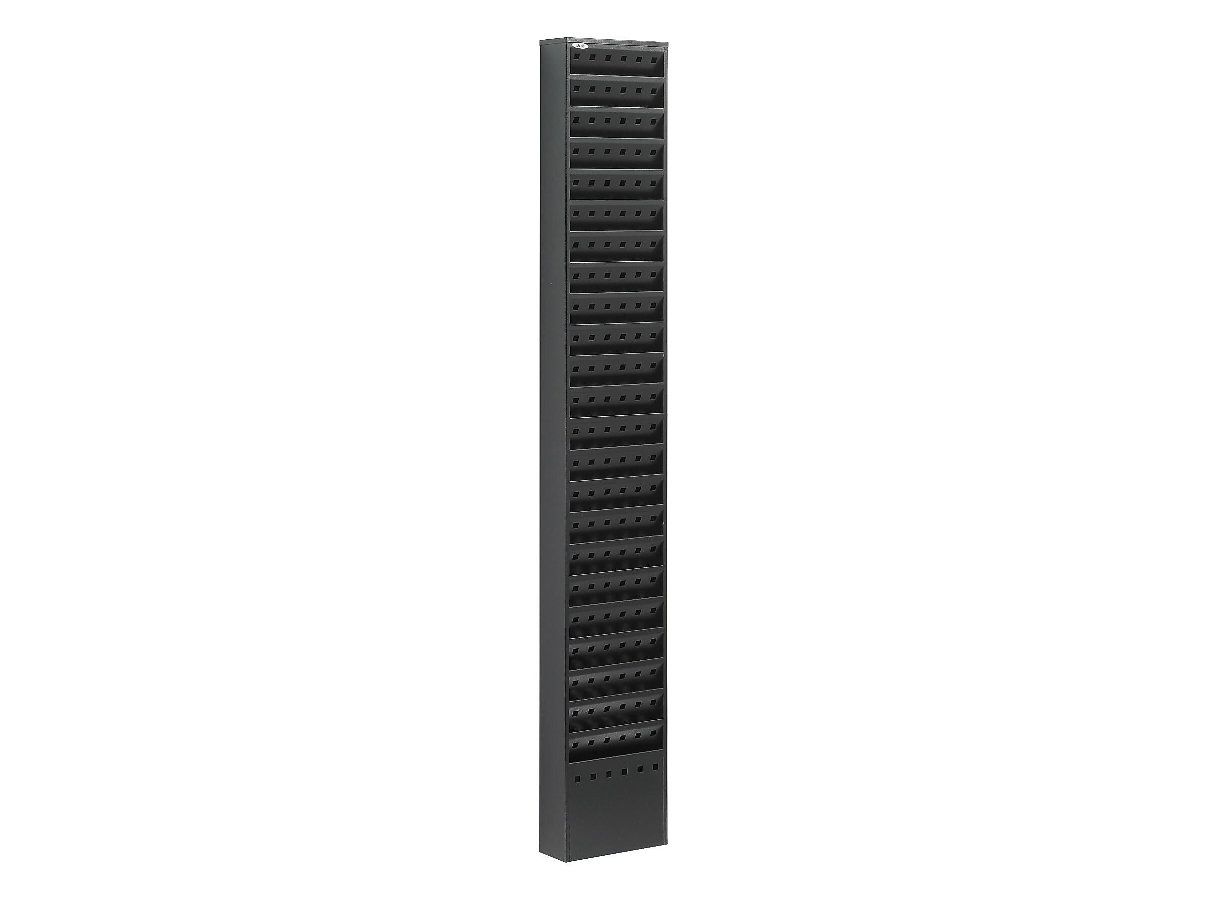 Safco Magazine Holder, 65.5" x 10", Black Steel (4322 BL)