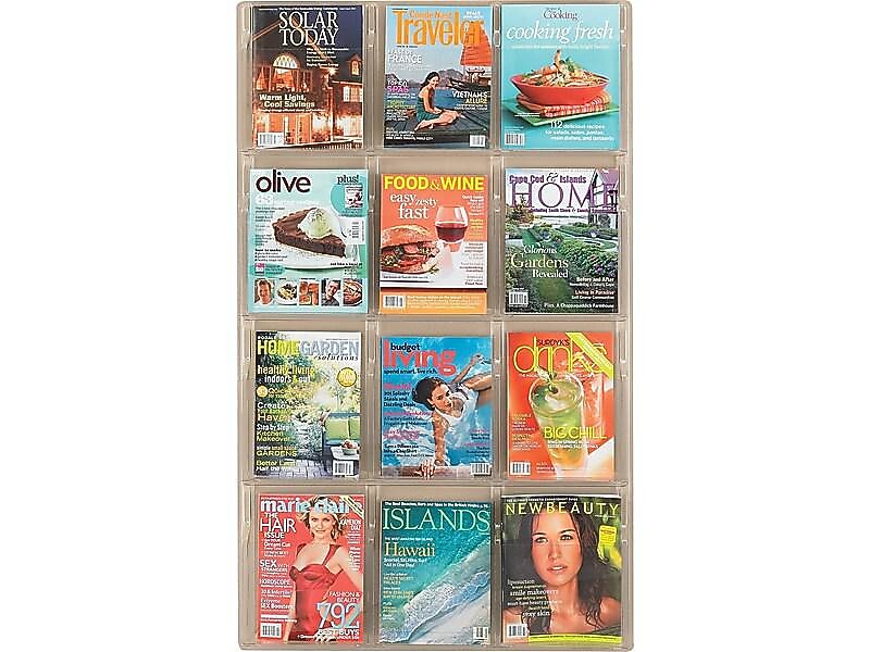 Safco Magazine Holder, 49" x 30", Clear Plastic (5602 CL)