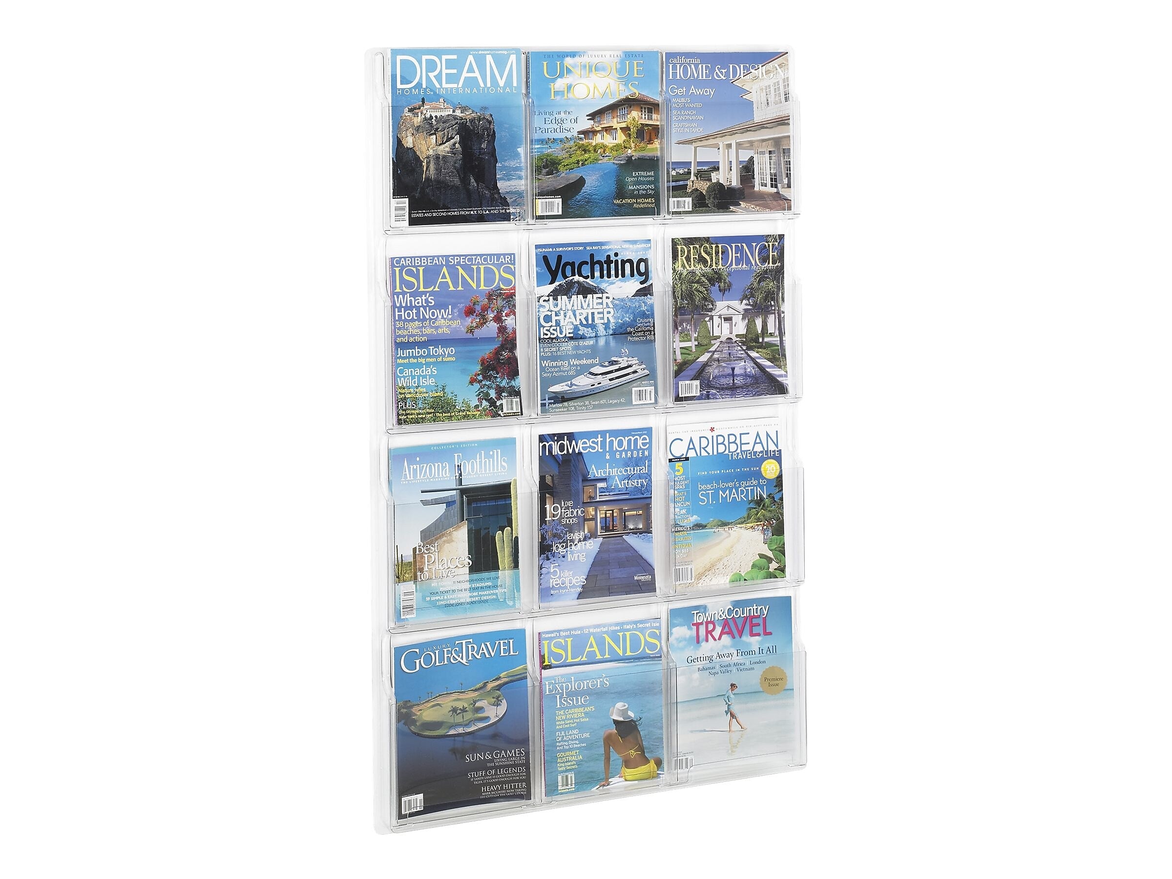 Safco Magazine Holder, 49" x 30", Clear Plastic (5602 CL)