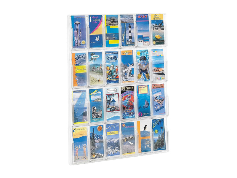 Safco Brochure Holder, 41" x 30", Clear Plastic (5601CL)
