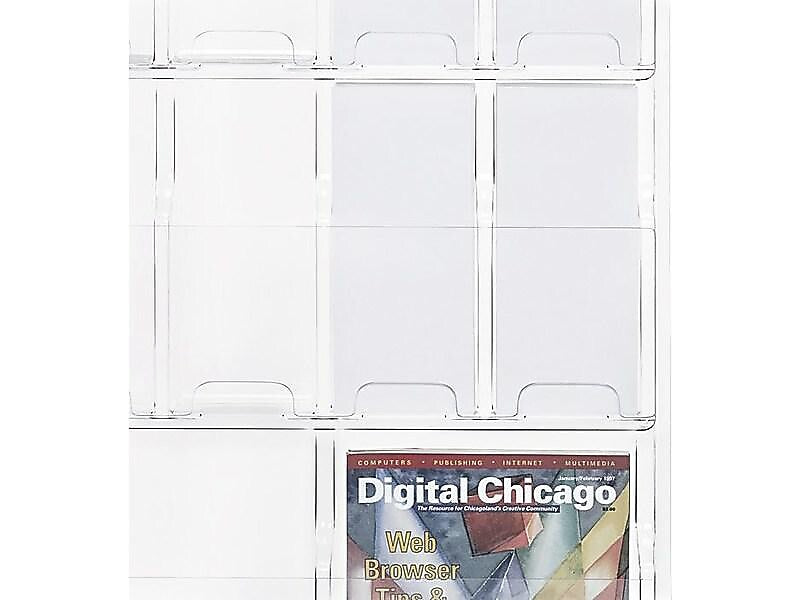 Safco Magazine Holder, 45" x 30", Clear Plastic (5600CL)