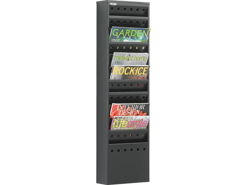 Safco Magazine Holder, 36.25" x 10", Black Steel (4321BL)