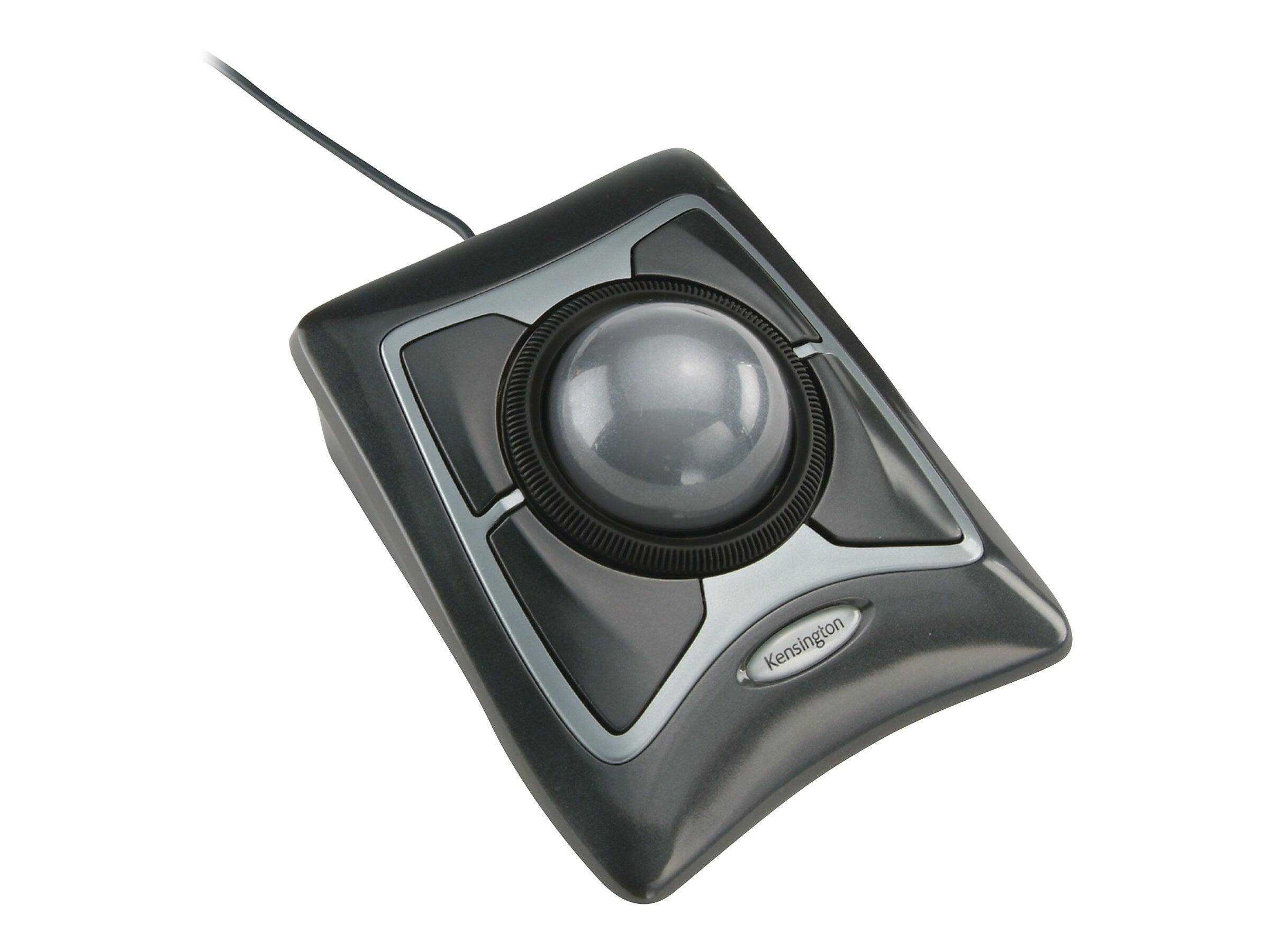 Kensington Expert Ergonomic Ambidextrous Trackball USB Mouse, Black/Silver (KMW64325)