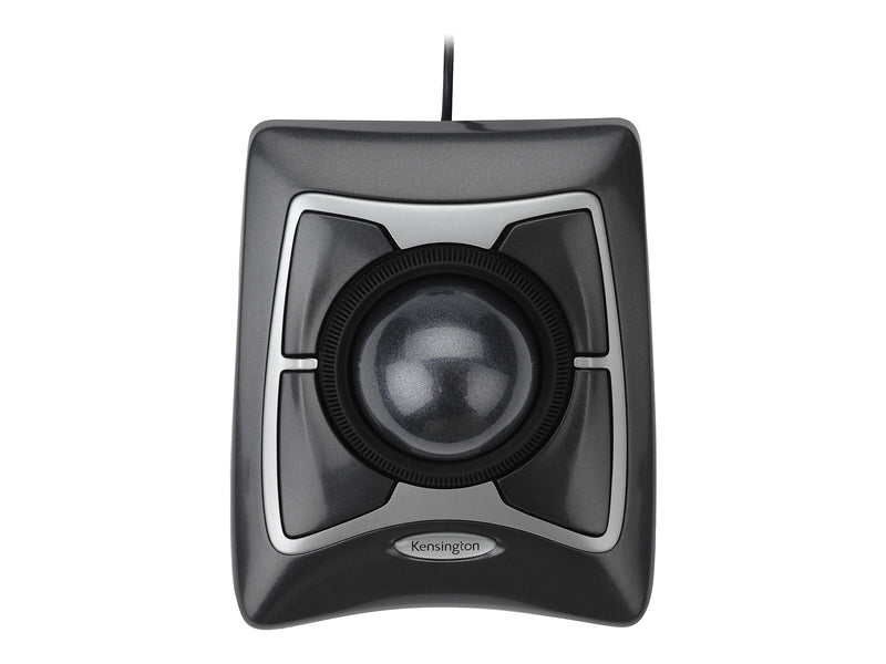 Kensington Expert Ergonomic Ambidextrous Trackball USB Mouse, Black/Silver (KMW64325)