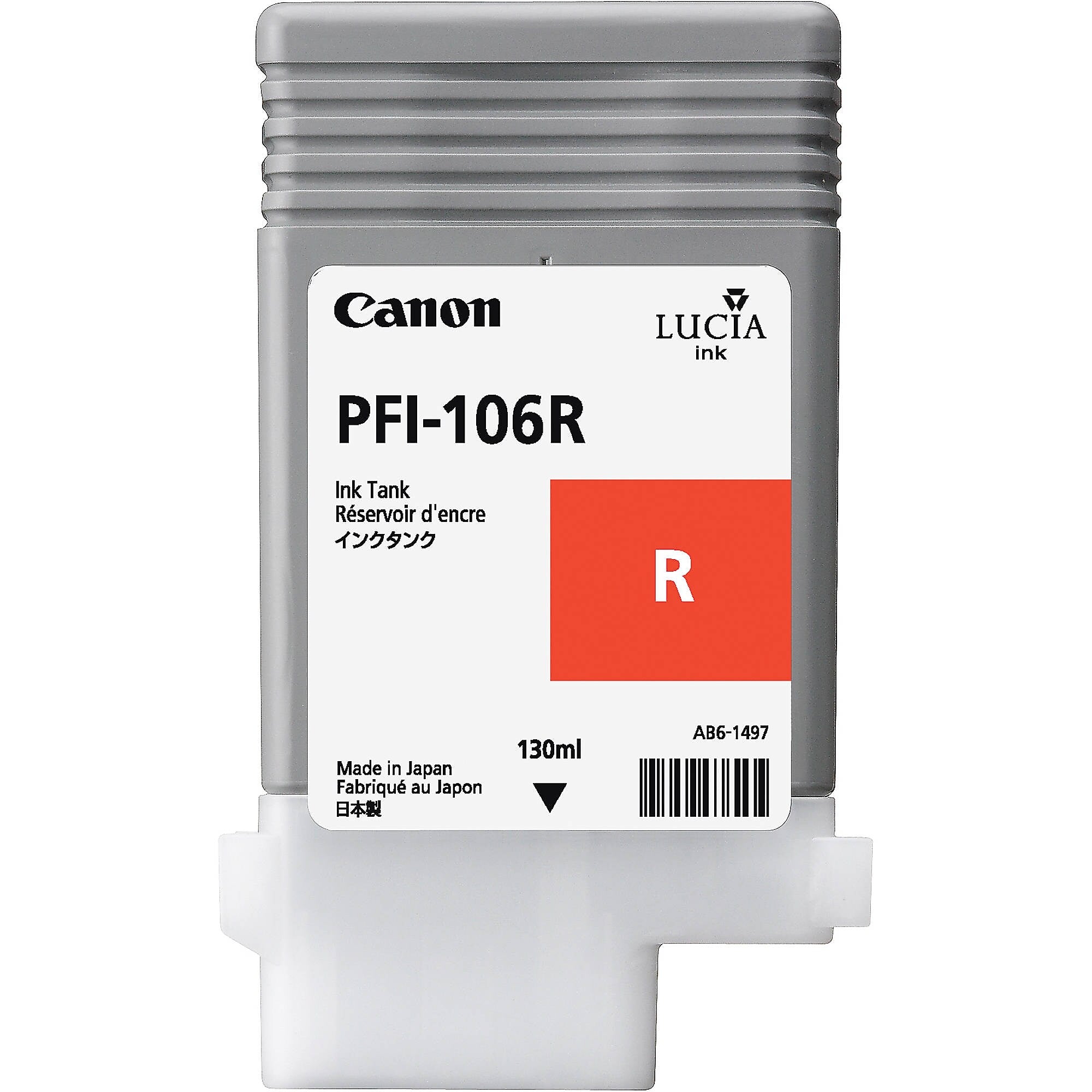 Canon PFI-106 Red Standard Yield Ink Tank Cartridge (6627B001AA)