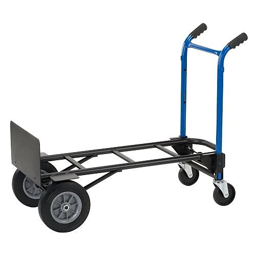 Harper Trucks 4-in-1 Quick Change Convertible Hand Truck, 800 lb. Capacity, Black/Blue (DTC8635P)