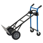 Harper Trucks 4-in-1 Quick Change Convertible Hand Truck, 800 lb. Capacity, Black/Blue (DTC8635P)