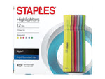 Staples Hype Tank Highlighters, Chisel Tip, Assorted, Dozen (29204-CC)