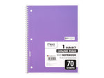 Mead 1-Subject Notebooks, 8" x 10.5", College Ruled, 70 Sheets, 24/Carton (MEA05512-CT)