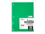 Mead 1-Subject Notebooks, 8" x 10.5", College Ruled, 70 Sheets, 24/Carton (MEA05512-CT)