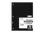 Mead 1-Subject Notebooks, 8" x 10.5", College Ruled, 70 Sheets, Assorted Colors (MEA05512)