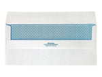 Quality Park Redi-Seal Security Tinted #10 Window Envelope, 4 1/8" x 9 1/2", White Wove, 500/Box (21418)