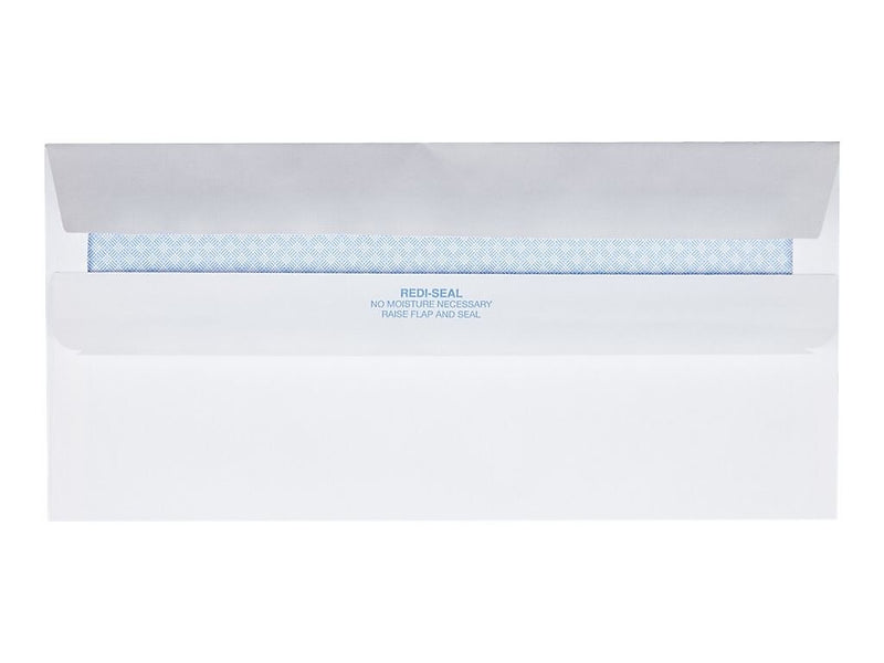 Quality Park Redi-Seal Security Tinted Window Envelope, 4 1/2" x 9 1/2", Woven White, 500/Box (21438)