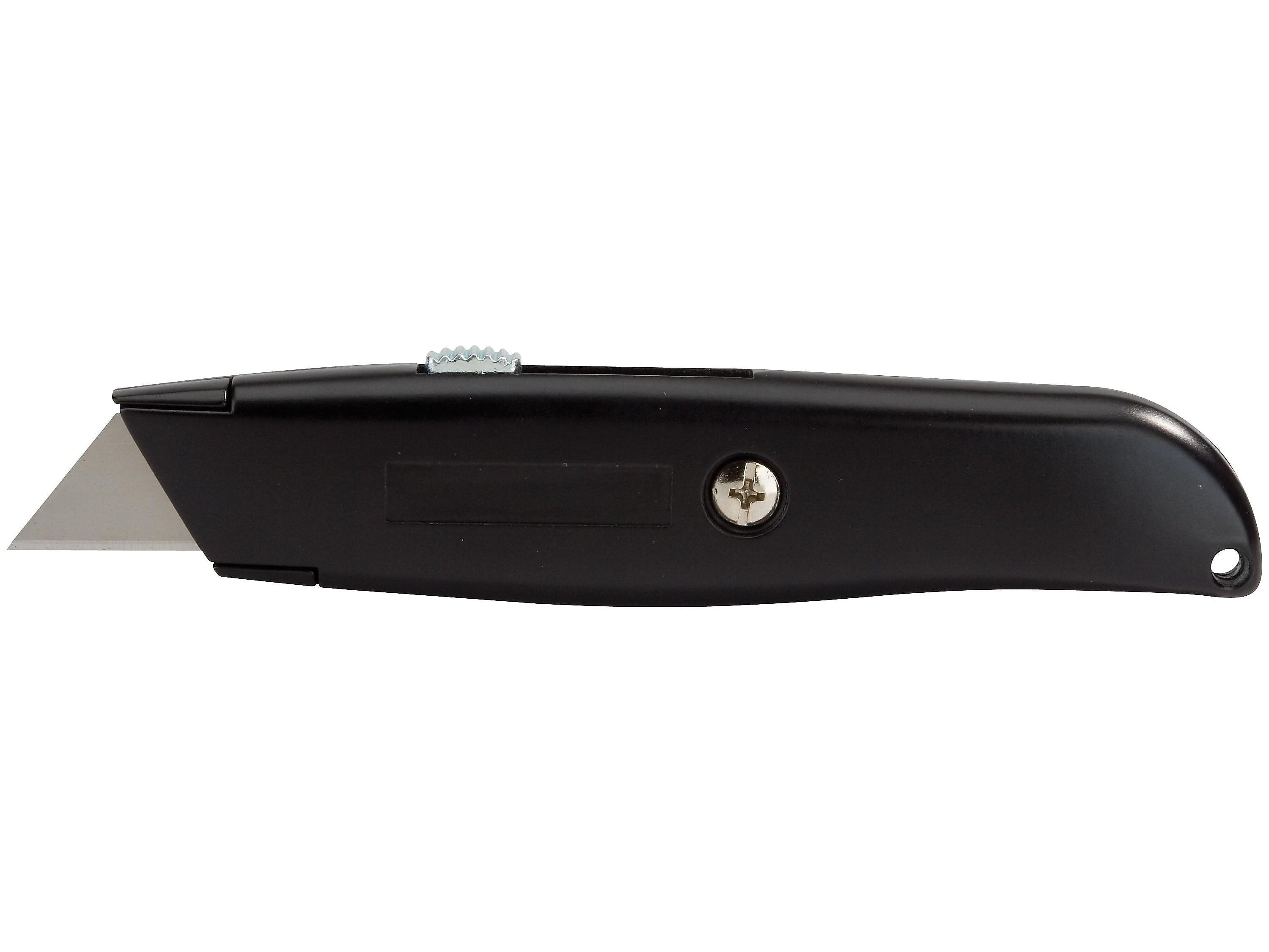 Staples Heavy-Duty Retractable Knife, Black (10619)